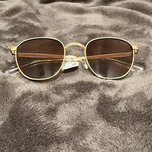 Gold and Brown Women's Sunglasses